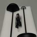 2 Pack Aluminum Cordless Table Lamp, 6000mAh Rechargeable Table Lamps, Portable Touch LED Lamp, Outdoor Waterproof Dimmable Cordless Rechargeable Table Lamps for Restaurant/Patio- Black (Black)