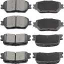 cciyu D908 D885 Front & Rear Brake Pads 2002-2004 For Toyota For Camry,2005-2006 For Toyota For Camry 2.4L,2005-2006 For Toyota For Camry 3.0L -(Only Fit 4-Wheel Disc Brakes and Models Made in Japan)