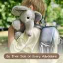 Moonkie Hug & Go Elephant Toddler Backpack Soft Plush Bag with Take-Along Toy for Boys Aged 24 | Ideal for Daycare, Travel & Birthday Gifts