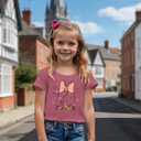 CM C&M WODRO Magic Kingdom Castle Shirt Toddler Baby Girls Magical Graphic T-Shirt Kids Summer Fairy Tale Short Sleeve Tees(D-Pink,4-5 Years)