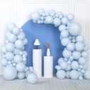 HOUSE OF PARTY Pastel Blue Balloons - Light Blue Balloons 5/12/18 Inch, Baby Blue Balloons Garland for Graduation, Baby Shower & Birthday Party Decorations