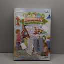 ArtCreativity Gingerbread House Craft Kit for Kids with 24 Butter Crayons - Black and White Gingerbread Cardboard Playhouse to be Colored - Mess-Free Coloring Fun Kids Christmas Activities Ages 3-9