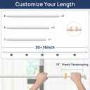 ENJOYBASICS Shower Curtain Rod 30 to 76 Inches, Stainless Steel Adjustable Spring Tension Rods No Drill for Bathroom, Closet, Window, Room Divider, Never Rust, Non Slip, White