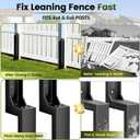 8 Pack Fence Post Repair Kit, Heavy Duty Steel Ground Spike Anchor for Fixing Leaning or Broken 4x4 & 6x6 Wood Posts, No Dig Drive-in Support for Yard, Garden & Fence
