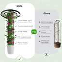 Garden Trellis for Climbing Plants Outdoor, 6.9FT Tall Metal Obelisk Trellis, 82.7" Umbrella Trellis for Potted Plants, Mushroom Top Trellises for Vines, Rose, Clematis, Pea, Bean, Tomato