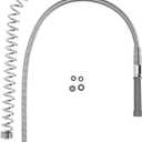 Commercial Sink Sprayer Hose,Commercial Kitchen Sink Faucets Flexible Hose Replacement(44 inch),with 304 Stainless Steel Pre Rinse Spring, Suitable for Use with Commercial Faucets
