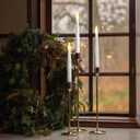 yunsheng 12Pcs Christmas Tree Candles with Remote Timer, Battery Operated LED Flameless Taper Candles Flickering with Metal Hook and Clear Snowflake, Xmas Home Wedding Decor Gift