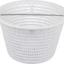 8" Swimming Pool Skimmer Basket Replacement for Pentair 08650-0007 08650-0007Z Sta-Rite U-3 | Durable Inground Pool Skimmer Basket with Stainless Steel Handle, White