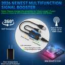 7500+ Miles Tv Antenna Indoor, 2026 Digital Antenna for Smart Tv Outdoor, Strongest HDTV for Local Channels with Amplifier, Signal Booster & 52FT Coax Cable/AC Adapter Support 8K 4K 1080p
