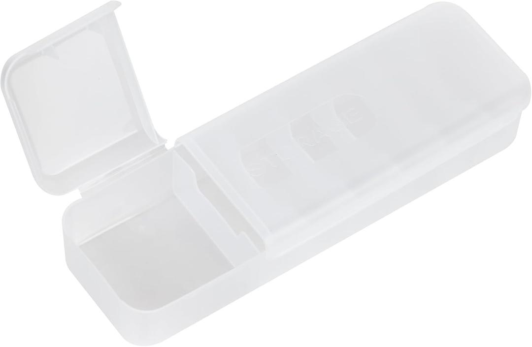 Desktop Cable Organiser, Translucent Storage Boxfor drawers, offices and electronic device management. (White, S-11.2x3.6x2.2 in)