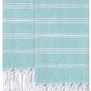 Hand Towels for Bathroom - 2-Pack,20x30 Inch-100% Cotton,Turkish Bathroom Hand Towels,Super Absorbent & Quick-Dry Soft for Bath, Kitchen, Spa, Face, Hair, Dishcloth (Aqua)