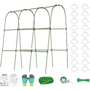 Cucumber Growing Frame, Vegetable Climbing Rack, 47.24x47.24in Metal Plant Support, Weather Resistant Structure, U Frame Stability for Greenhouse Cultivation, Farming