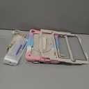 SEYMAC stock Case for iPad 6th / 5th Generation Case/Air 2 / Pro 9.7 inch, Heavy Duty Protective with Screen Protector, with Pencil Holder, Hand Strap, Shoulder Strap, 360 Rotate Stand,Yellowish+Pink