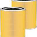 Core 400S H13 True HEPA Replacement Filter Compatible with LEVOIT Core 400S Smart WiFi Air Cleaner Purifier, Core 400S-RF-PA (LRF-C401-YUS), 3-in-1 True HEPA Activated Carbon Pre-Filter 2 Pack, Yellow