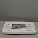 Digital Wall Clock Battery Operated, 15" Digital Clock Large Display with Date and Day of Week, Large Number with Temperature, Auto DST, Alarm, Snooze, 12/24-hour for Desk Office (White)