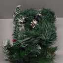 9ft Flocked Pre-Lit Artificial Christmas Garland, Christmas Tree Garland, Flocked Xma Tree Garland with Lights, Pine Cones, Red Berries, Branch Tips, Berry Clusters, Plug in