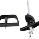 Shed Door Latch T-Handle Lock Kit with 4 Keys,Storage Barn Shed Door Hardware Lock Set 4½" and 5½" Stem