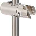 NearMoon Shower Slide Bar with Height/Angle Adjustable Handheld Shower Holder, Bathroom SUS 304 Stainless Steel Shower Head Holder for Bath (Adhesive, Brushed Nickel)