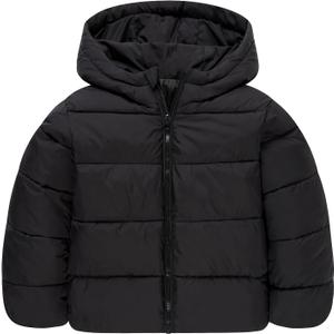 Vieille Toddler Winter Coat Girls Boys Puffer Jacket Lightweight Kids Down Alternative Outerwear 3 Years (Black)