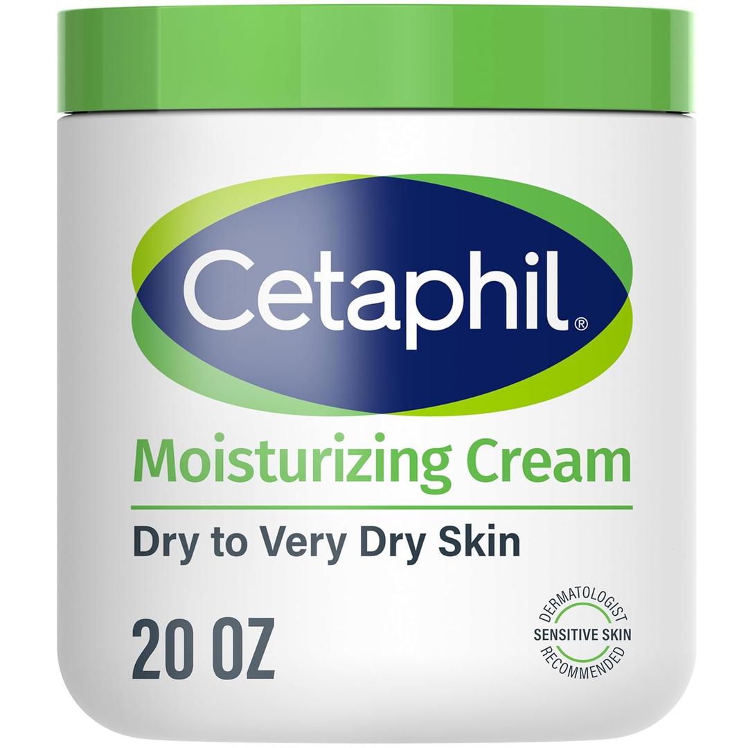 Cetaphil Face & Body Moisturizer, Hydrating Moisturizing Cream for Dry to Very Dry, Sensitive Skin, NEW 20 oz, Fragrance Free, Non-Comedogenic, Non-Greasy