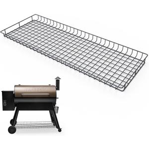 Pellet Grill Storage Shelf for Traeger Pro Series 34 Pellet Grill, Durable Power Coated Metal Bottom Shelf for Traeger Pellet Grill Accessories to Added Storage Space