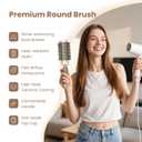 AIMIKE Round Brush for Blow Out, Medium Round Hair Brush Nano Thermal Ceramic & Ionic Tech, for Blow Drying & Styling, Curling and Shine - 2.9 inch Barrel w/Boar Bristles