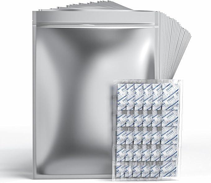 TEKUnlimited Food Mylar Bags 5 Gallon 25Pack w/ 30 Oxygen Absorbers TEKUnlimited Food Mylar Bags 5 Gallon 25Pack w/ 30 Oxygen Absorbers