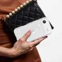 2 x TENOC Phone Case Compatible with iPhone Air, Glitter Case Clear Sparkling Protective Bumper Cute Cover for Girls Women