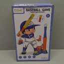 TEMI 2 in 1 Tee Ball Set for Kids 3-8, Kids Baseball T-Ball Set with 10 Balls, Step on Pitching Machine, Batting Tee, Outdoor Sport Toy Games for 3-12 Year Old Boys Girls Toddler