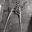 Kathfly 6 Pcs Black and White Christmas Tree Picks Sandworm Decorations Christmas Tree Topper Nightmare Ornaments for Holiday Party DIY Crafts