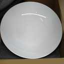 Kanwone Large Fruit Bowl for Kitchen Counter - Decorative Bowls for Home Dcor - Ceramic Fruit Bowl, Pedestal Bowl - Modern Key Bowl for Entryway Table - 11.5 Inches, White
