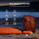 FLEXTAILGEAR Ultralight Backpacking Sleeping Pad with 5.6 R-Value, Insulated Camping Pad, 4 in Thick 77 in Long Inflatable Sleeping Mat, 19.6 oz Lightweight Compact Pad for Backpacking & Hiking