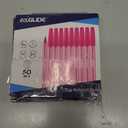 Eziglide TriGrip Ballpoint Pens Ink 50-Pack, Ballpoint Pens Multipack, Medium Point (1.0mm) for Smooth Handwriting & Consistent Flow Triangular Barrel Pens for School, Home & Office (50, Pink)