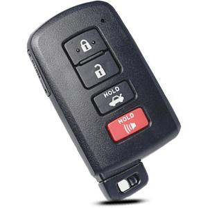 Key Fob Shell Case Replacement Fits for Toyota Avalon Camry Corolla RAV4 Highlander Sequoia 2011 2012 2013 2014 2015 2016 2017 2018 2019 Keyless Entry Remote Control 4 Button Case Cover