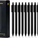 Kaco 10 Pieces Ballpoint Pens PURE, Black Ink, 1.0 mm Medium Point, 10 Count Pack Pens Retractable Journaling Office Supplies