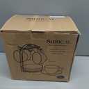 SIDUCAL Stackable Cappuccino Cup Set of 4 [8oz] Ceramic Coffee Cups with Saucers and Cup Holder,Microwave/Dishwasher Safe,Espresso Demitasse Cups(Green)