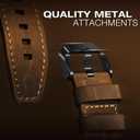 Leather bands Compatible With Apple Watch Ultra Band 49mm 46mm 45mm 44mm 42mm, Superior Genuine Leather Rugged Metal Connector Durable Strap for Men iWatch Ultra3 2 1,Series 11 10 9 8 7 6 5 4 3 SE3 SE