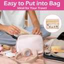 10 Pcs Travel Jewelry Pouch, Beige Transparent Jewelry Travel Organizer Case Non-Woven Fabric Clear Storage Bag with Zipper Portable Storage Bags for Women Necklaces Rings Earrings