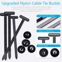 2 x Nylon Universal Cable Tie Buckles - Multi-functional T Rivet Zip Ties, Automotive Zipper Clips for Car Daily Repair, Fender Liner, Bumper Retainer, Door Panel Fastener (100Pcs)