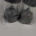 Electric Salt and Pepper Grinder Set, Rechargeable Automatic Pepper Mill Grinder with LED Light, Adjustable Coarseness shakers, One-Hand Operation for Kitchen Appliances(2 Pack Black)