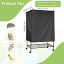 Bird Universal Pet Cage Cover, Pets Product Universal Birdcage Cover, Water-Proof Good Night Black-Out Birdcage Covers, for Parrot Parakeet Small Animal Sleeping, Black, 33L x 23W x 41H inches