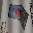 OMOTON Wireless Keyboard for Microsoft Surface Pro 7/7+/6/5/4/3 12.3 inch ONLY, Bluetooth Connection, Ultra-Slim Keyboard Type Cover with Touchpad, 7 Colors Backlit and Rechargeable, Grey