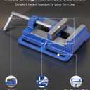 VEVOR Drill Press Vise, 6 Inch Jaw Width, Portable Bench Vise, Slotted Base for Easy Installation, Durable Cast Iron Construction, Workbench Vice, for Woodworking, Metalworking, Drilling, and Cutting