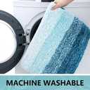 Arotive Bathroom Rugs Sets 2 Piece, Soft Absorbent Microfiber Bath Mats and U-Shaped Contour Toilet Rug, Non-Slip Machine Washable Dry Bath Mats for Bathroom, 24x16 and 24x20, Peacock Blue
