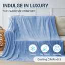 Cooling Blanket Throw Size 50"x70", Summer Lightweight Breathable Ice Blanket, Cooling Blankets for Hot Sleepers Night Sweats Adults Absorb Heat Keep Cool