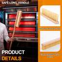Maxdot 1 Pcs 36 Inch Giant Oven Brush Pizza Stone Brush with Long Handle for BBQ Grill Cleaning, Outdoor Oven Accessories