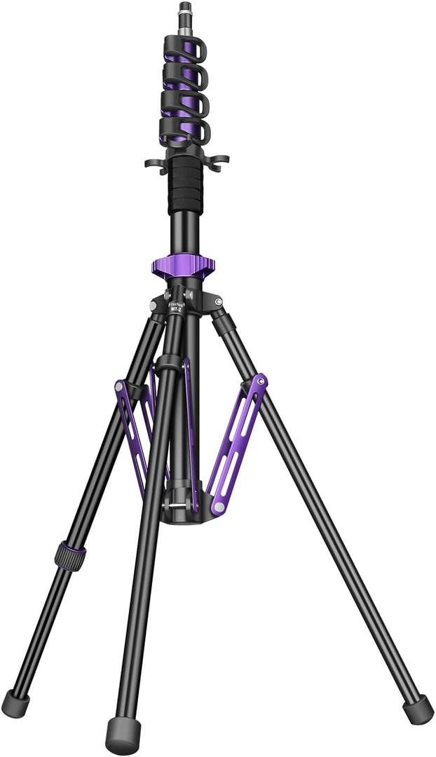 FreeSea 6.9ft/2.1m Aluminum Light Stand, 4.4lbs Load, Travel Tripod with 20" Folded Size, Professional Studio Light Stand, Quick Flip Locks for Studio, Outdoor Video Light, Ring Light, Softbox