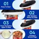 Electric Can Opener, Can Opener for Seniors, Suitable for Any Size Cans, Hands Free, Smooth Edge, Battery Powered, Automatic Can Opener is an Ideal Kitchen Gadget for Women and Left Handed People