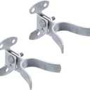 1-3/8" Chain Link Fence Gate Latch, Wall Mount (Flat Back) Metal Gate Fork Latch Hardware with Lag Bolt for Fence Gate Frames, Easily Mounts to Post or Wall (1-3/8"-2 PCS)