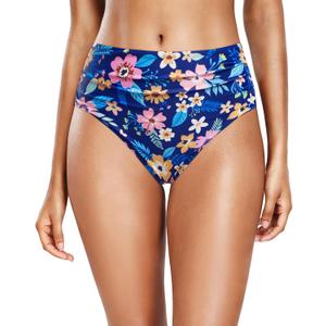 Daci Full Coverage Bikini Bottoms - Mid Rise Bathing Suit Bottoms for Women Tummy Control Swimsuit Bottom, Large